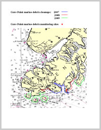 2007-2009 Gore Point Beaches Cleaned